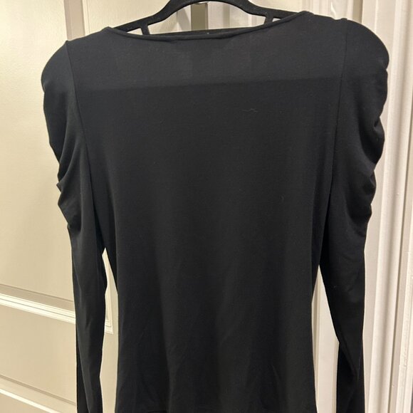 Veronica Beard Priyanka Ruched Top Black Size Small - Picture 3 of 6